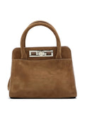 Fabiana Filippi Suede Top Handle Top Handle Bag — Tan