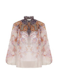 Zimmermann Luna Billow Blouse — Cream
