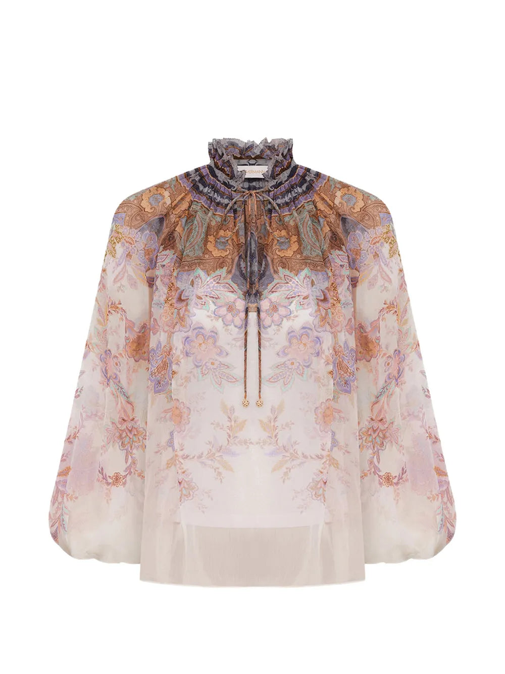 Zimmermann Luna Billow Blouse — Cream