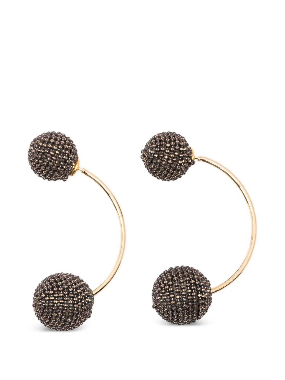 Fabiana Filippi Beaded Earrings — Brown