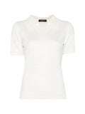 Fabiana Filippi V-Neck Lace-Detail Blouse — White