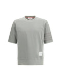 Thom Browne 4-Bar Cotton Jersey T-Shirt — Gray