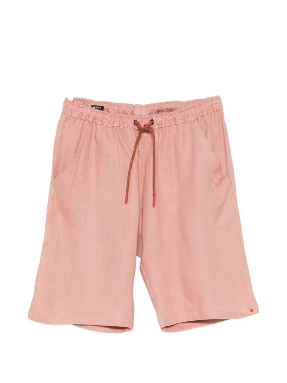 Kiton Linen Drawstring Shorts — Pink