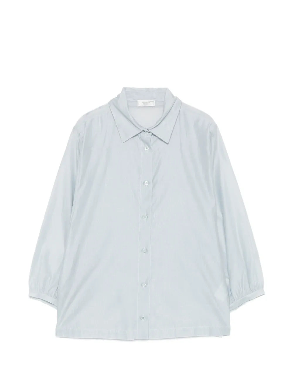 Peserico Three-Quarter Sleeve Blouse — Blue