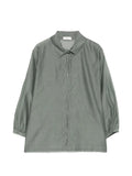 Peserico Button-Cuff Oversized Shirt — sage