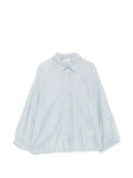 Peserico Toggle-Detail Cotton-Silk Shirt — Light Blue