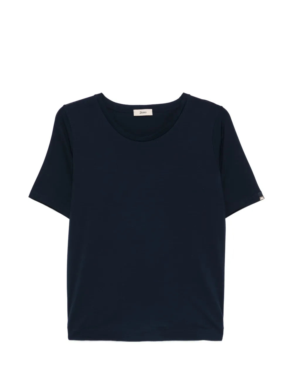 Herno Cotton Round-Neck T-Shirt — Navy