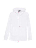 Kiton Drawstring Hooded Cotton Sweatshirt — White