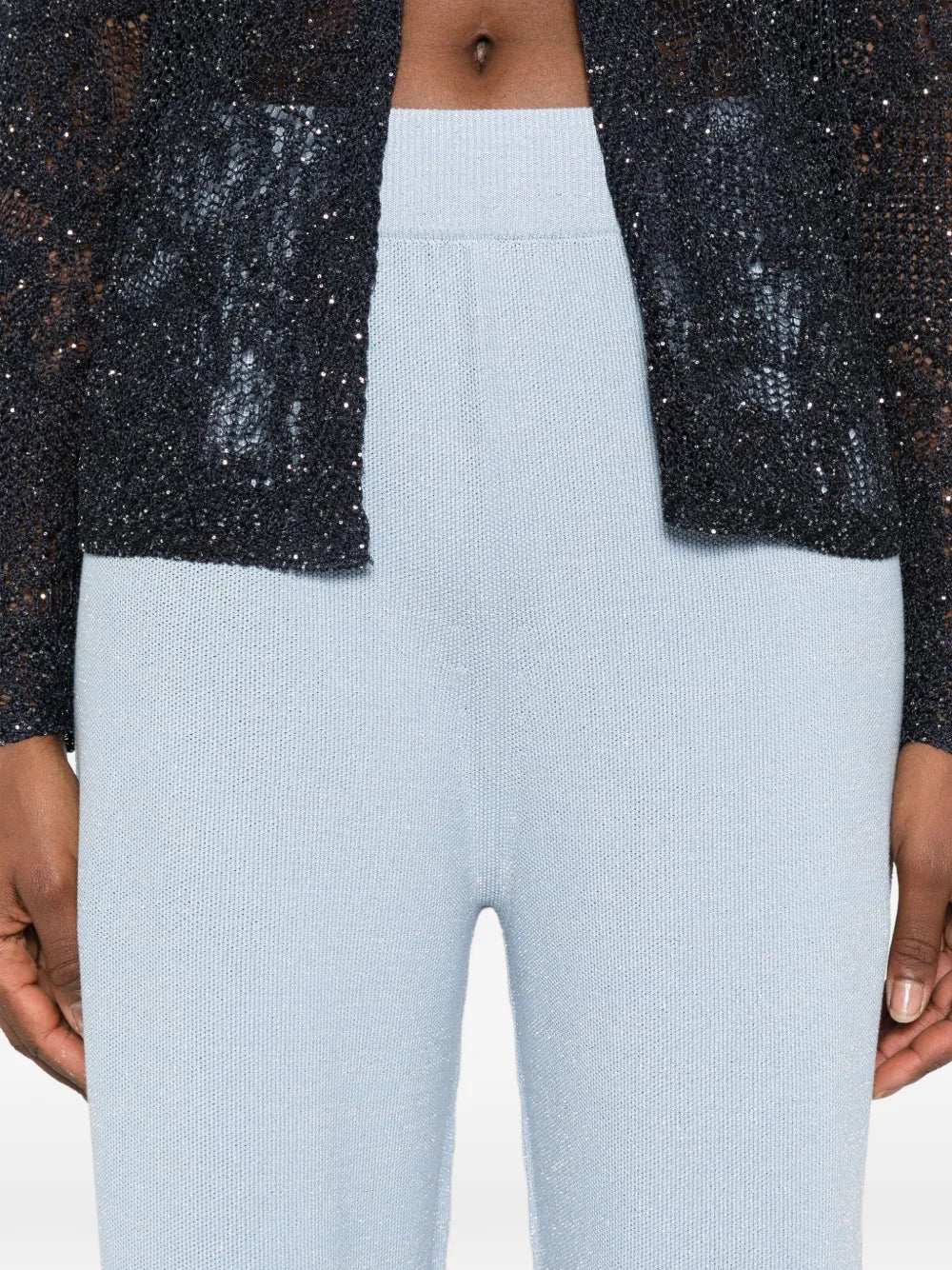 Fabiana Filippi Knitted Trousers — Light Blue