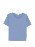 Herno Rounded-Hem Crew Neck T-Shirt — Periwinkle Blue