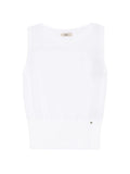 Herno Ribbed Cotton Tank Top — White