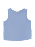 Herno Cotton-Blend Tank Top — Blue