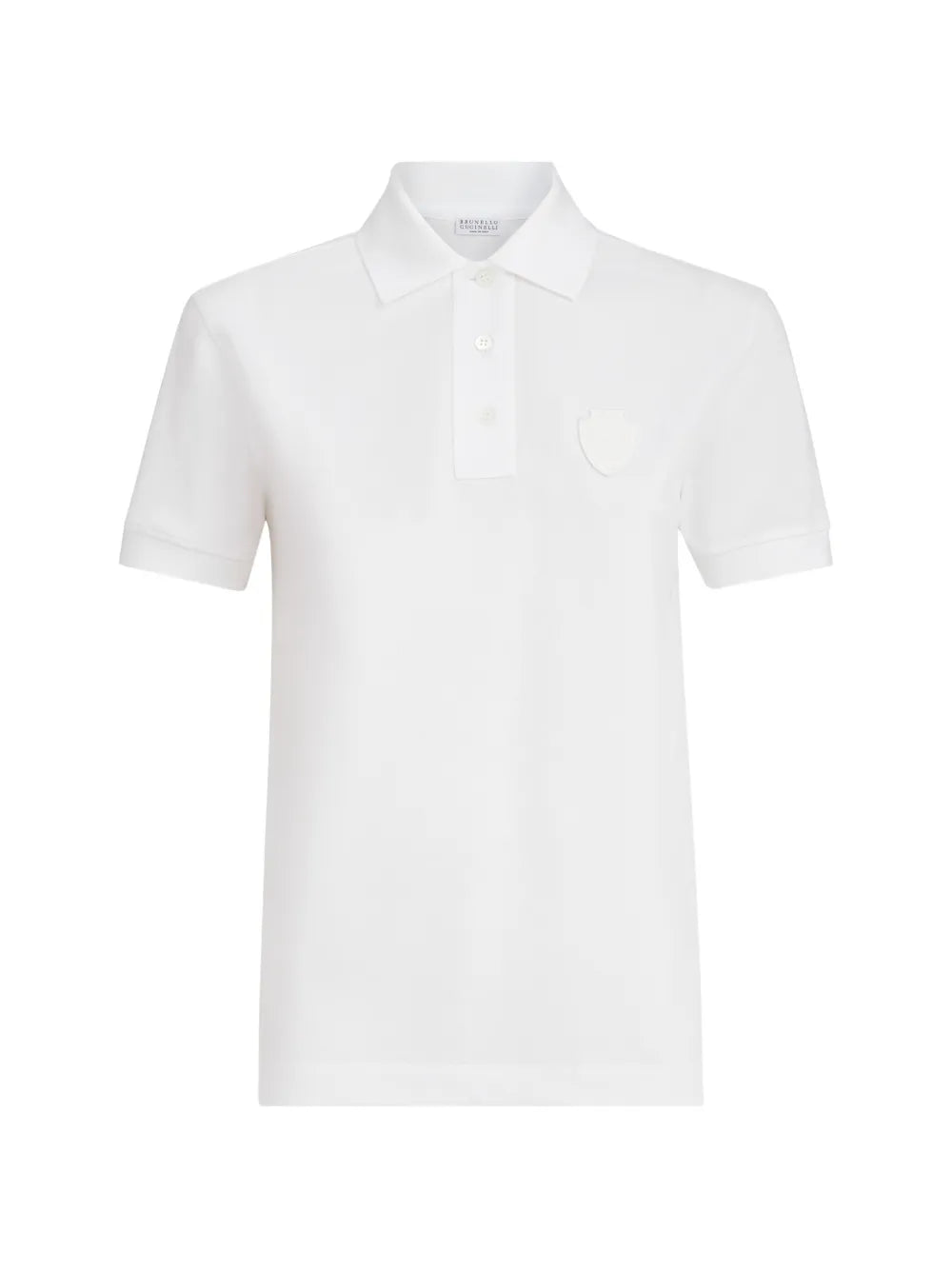 Brunello Cucinelli Stretch Cotton Piqué Polo Shirt — White