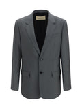 Valentino Wool and Mohair Blazer — Gray