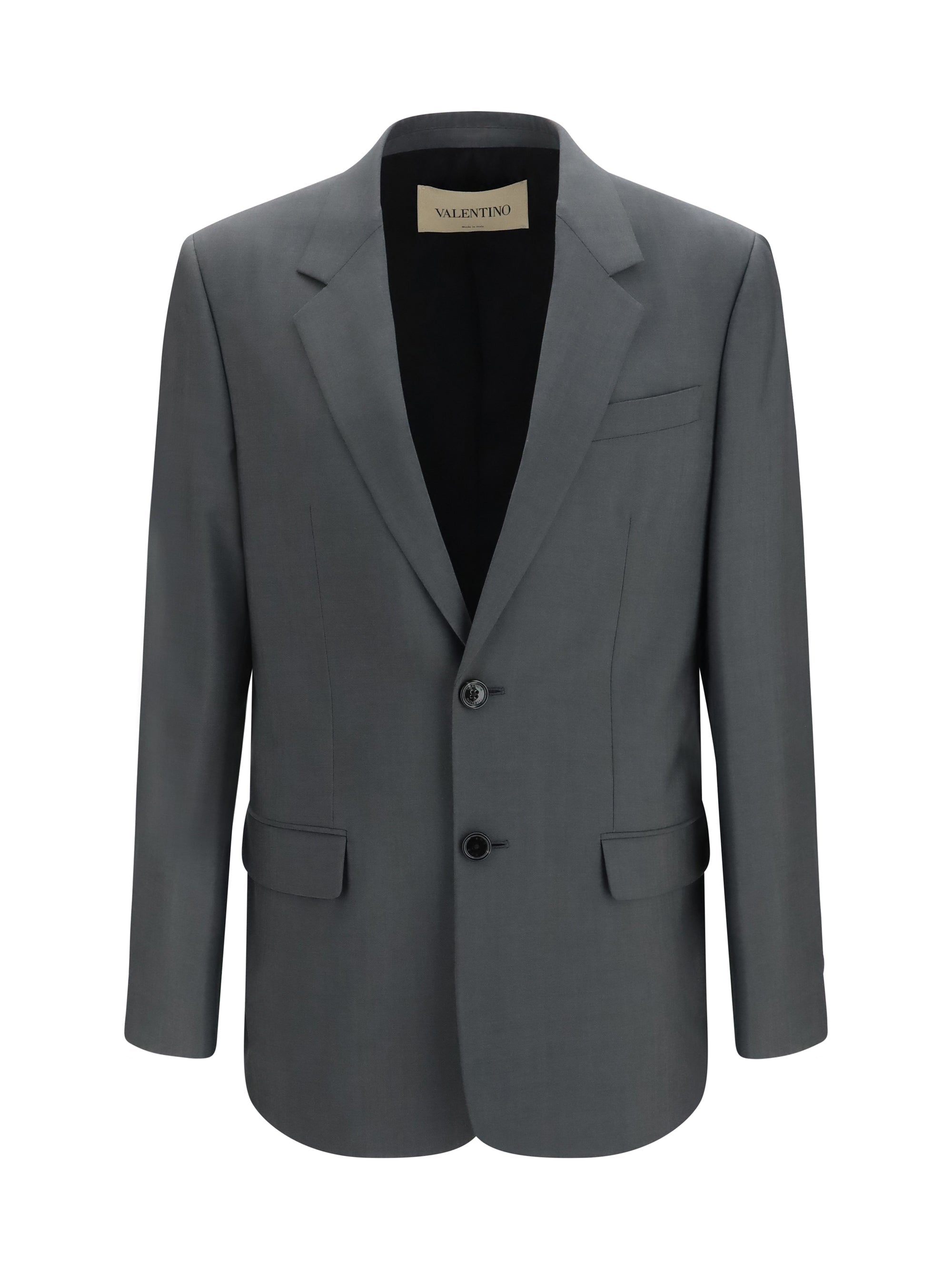 Valentino Wool and Mohair Blazer — Gray