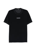 Camiseta Balmain con logo bordado - Negro