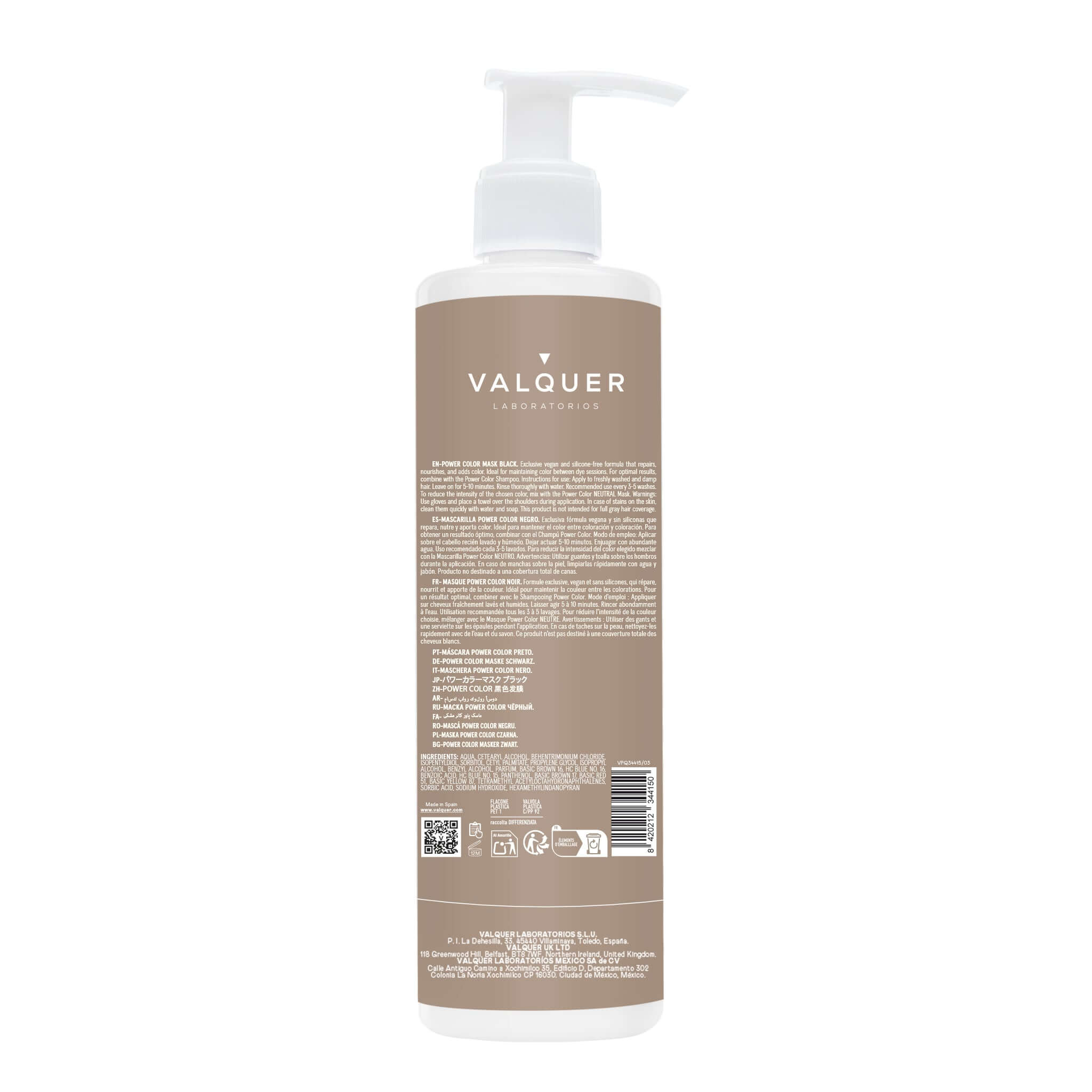 Mascarilla color Negro - Power Color - 275 ml