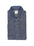 Eleventy Patch Pocket Button-Down Shirt — Blue