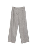 Peserico Pleated Linen-Wool Trousers — Grey