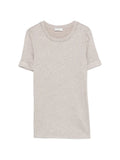 Peserico Embellished Round Neck T-Shirt — beige