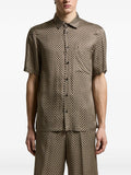 Peserico Graphic Print Shirt — Brown