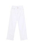 Fabiana Filippi Contrast-Stitched White Denim Jeans — White