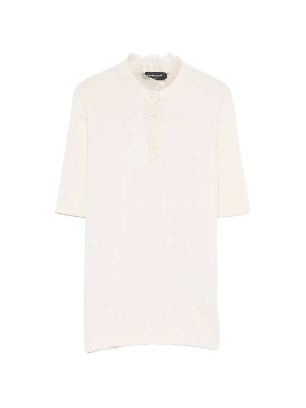 Fabiana Filippi Ruffled Collar Shirt — Cream