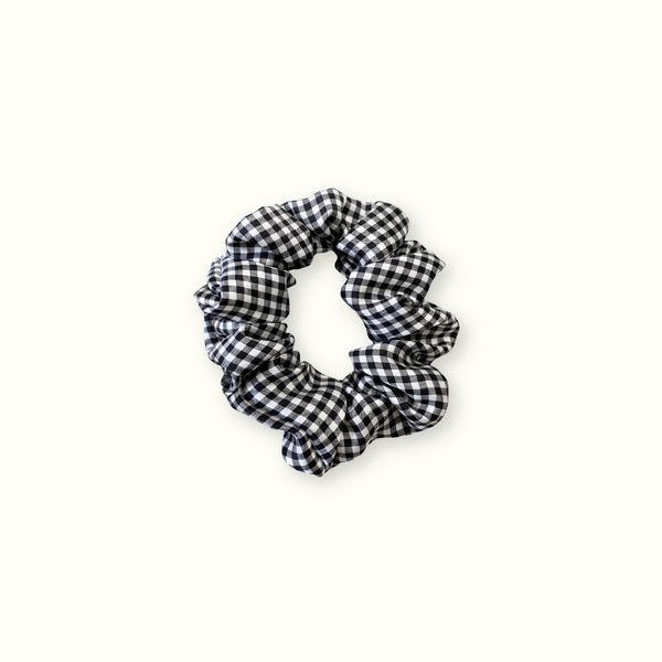Chouchou 100% pure soie - Le moyen - Vichy noir petits carreaux