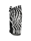 Balmain Zebra-Print Silk Scarf — Black