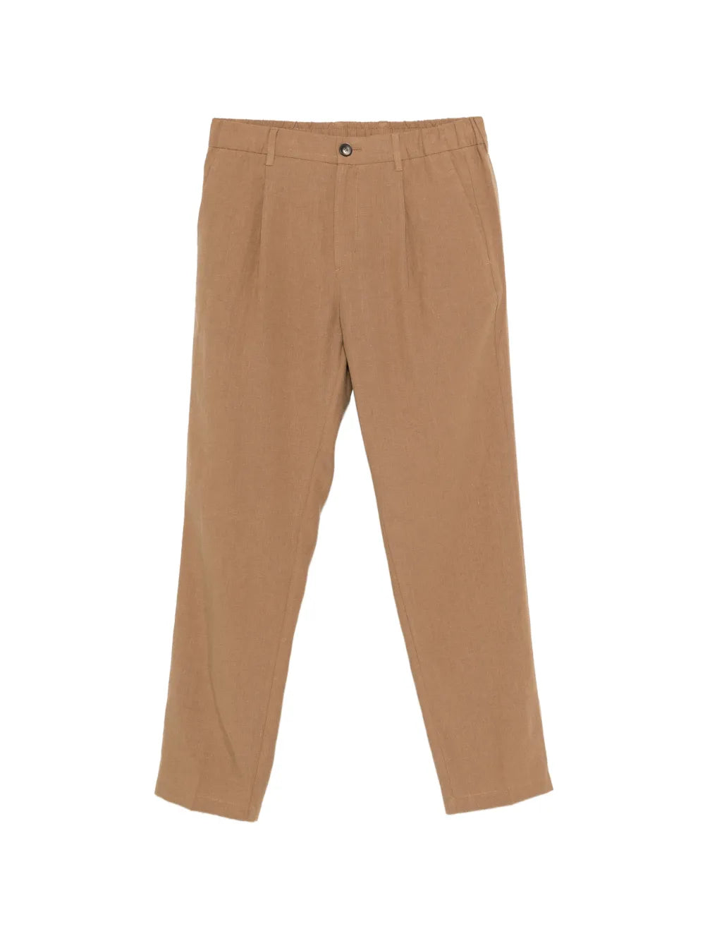 Herno Pleated Straight Trousers — Camel