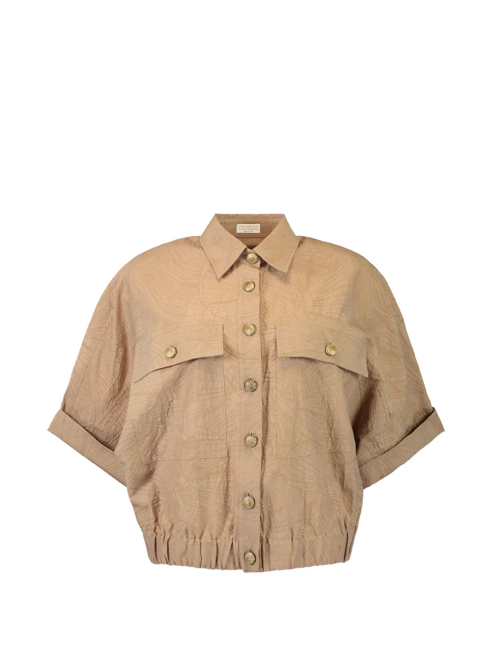 Brunello Cucinelli Chest-Pocket Button-Up Shirt — Beige