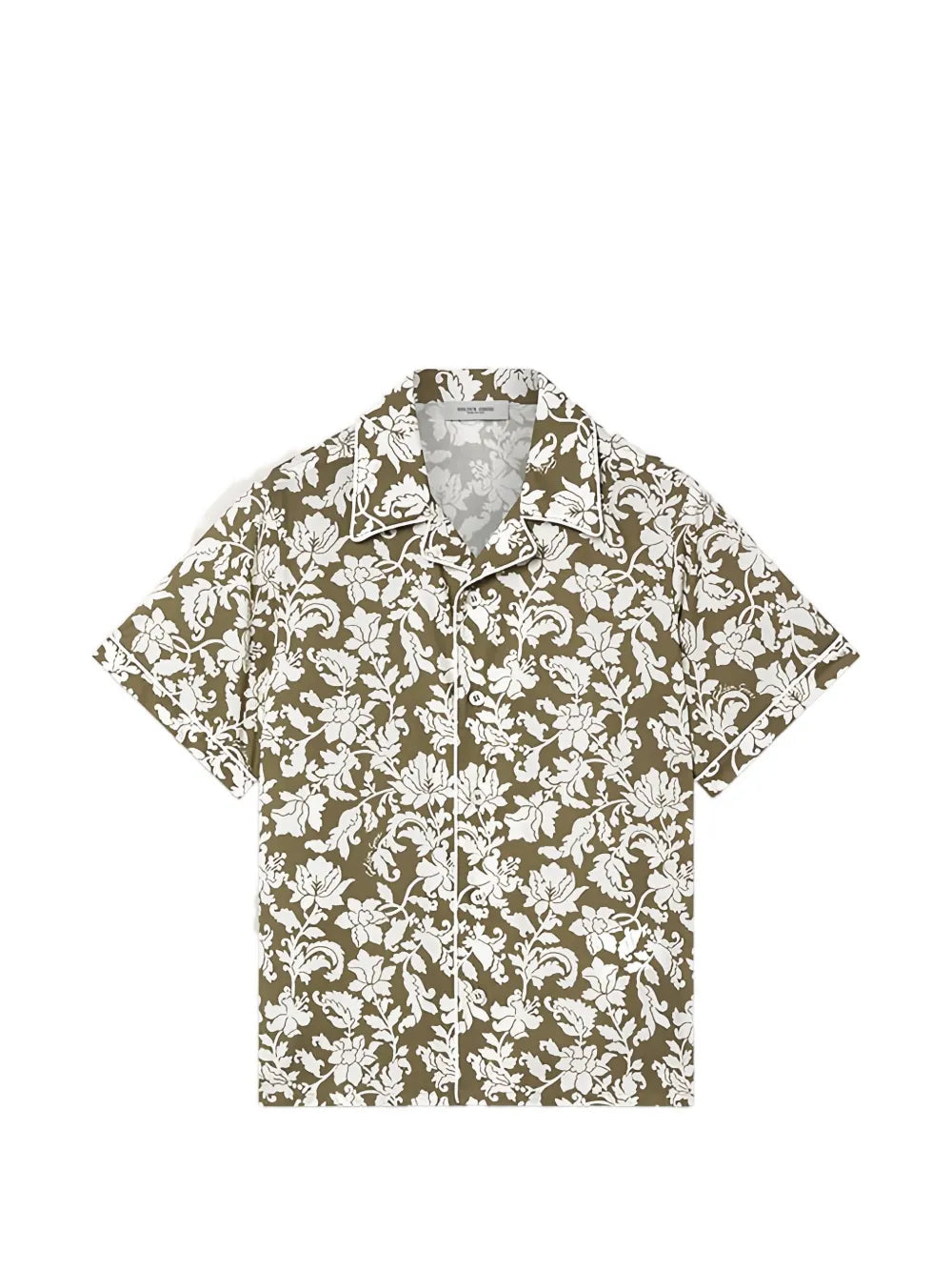 Golden Goose Floral-Print Shirt — Olive