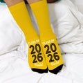 Personalizado Clase de 2026 Suave Multicolor Crew Calcetines con Año y Nombre Celebración Graduación Regalo para Graduados Compañeros de clase