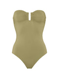 Eres Bustier Keyhole One-Piece Swimsuit — Olive