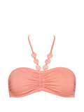 Eres Beaded Halter Bikini Top — Coral