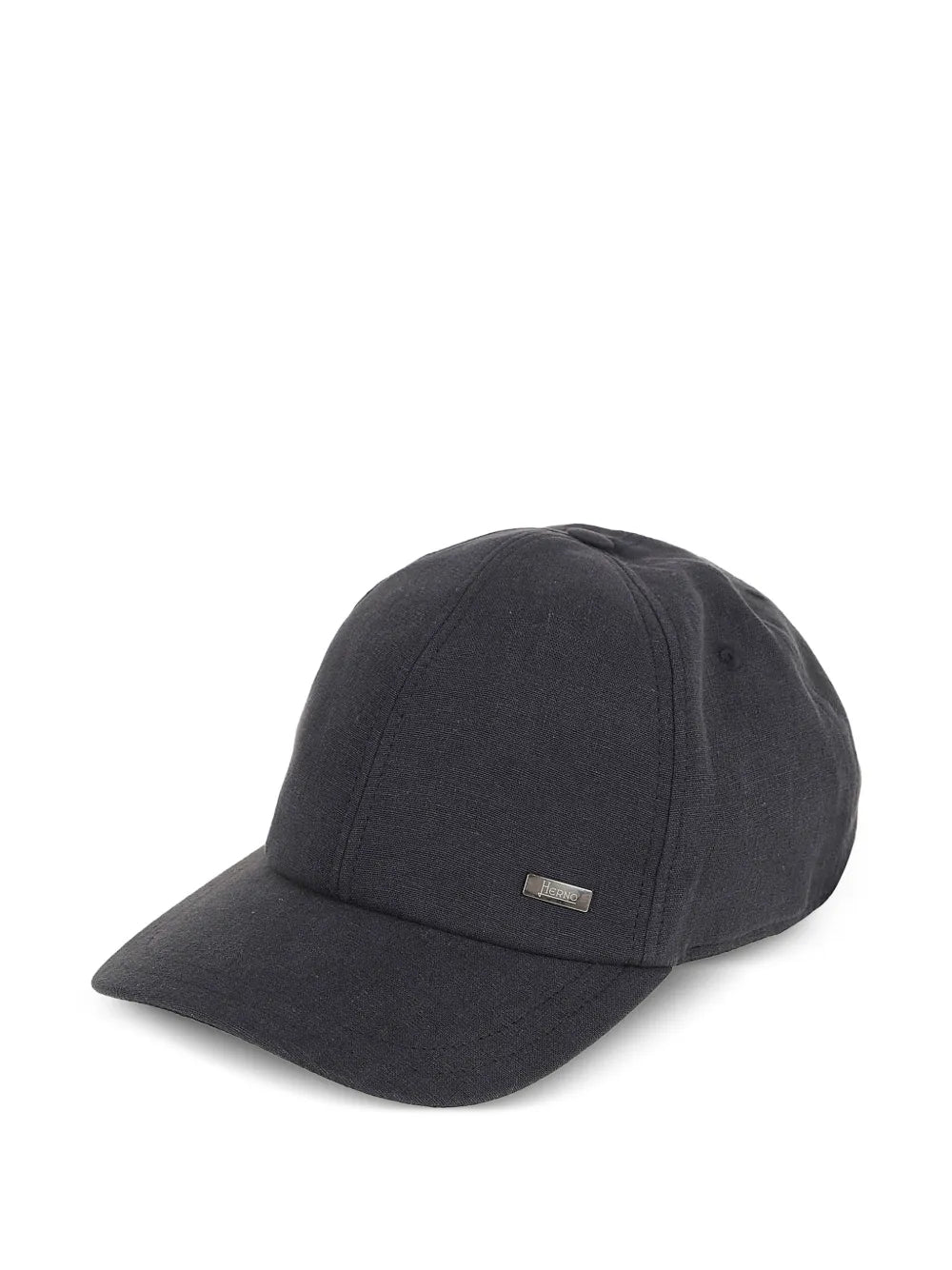 Herno Logo Plaque Baseball Cap — Charcoal