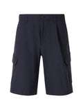 Herno Pleat-Detail Cargo Shorts — Navy