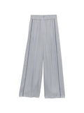 Peserico Patterned Side Stripe Trousers — White