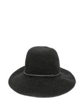 Peserico Paper-Woven Sun Hat — Black