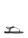 Saint Laurent Cassandre Sandals — Black