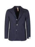 Eleventy Button-Front Wool Blazer — Navy