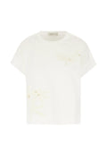 Panicale Sequin-Embellished Embroidered T-Shirt — Cream