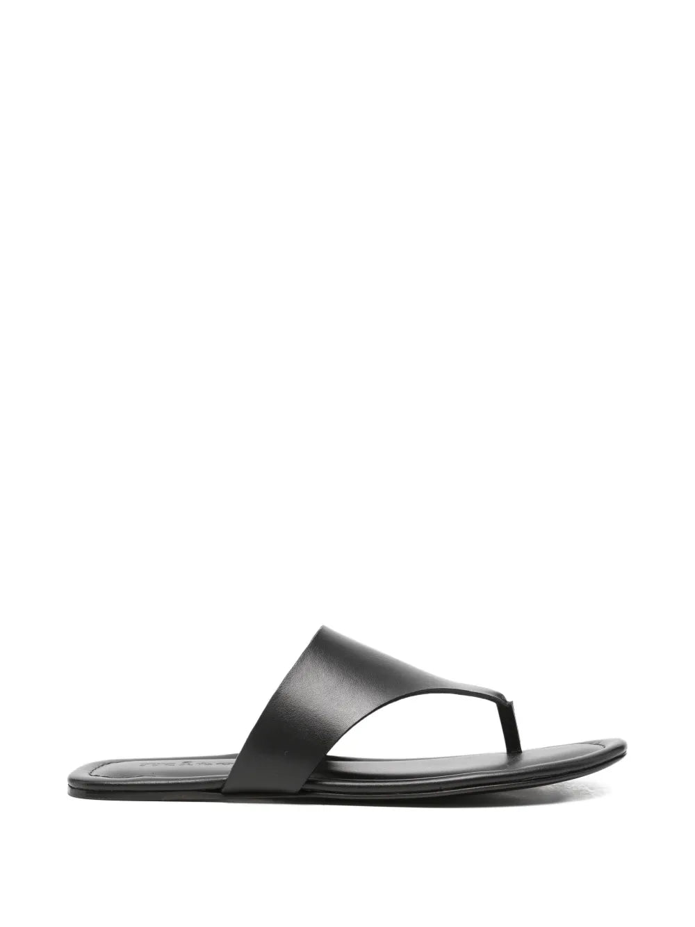 Kiton Leather Thong Thong Sandal — Black