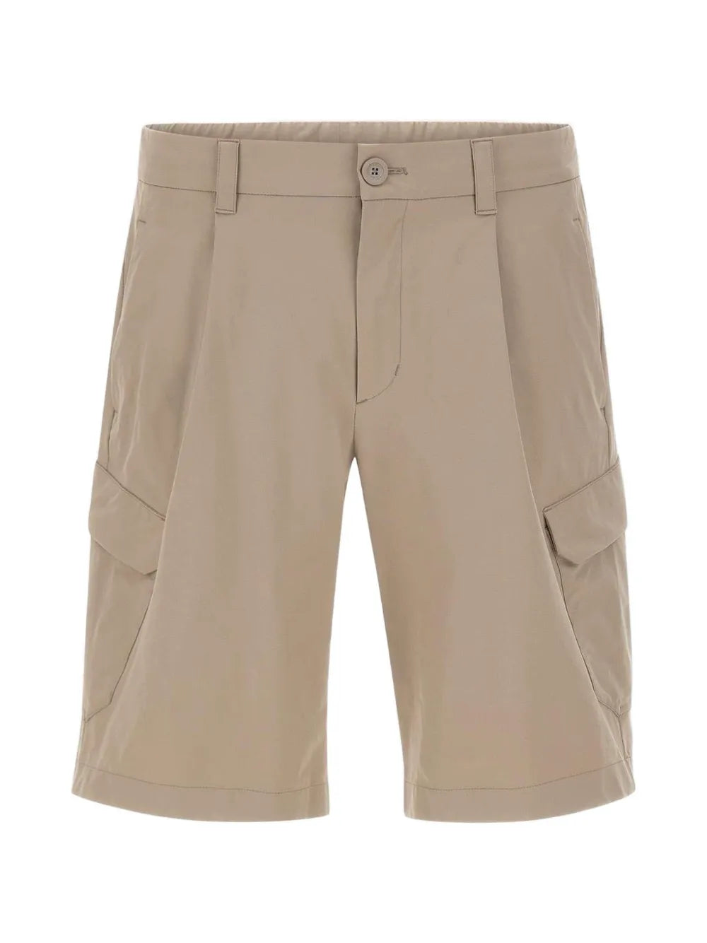 Herno Pleated Cargo Cargo Shorts — Beige