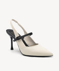 StrikeStep Elegant Stiletto Heeled Slingback - White / US 6.5 | EU 37 | UK 4.5