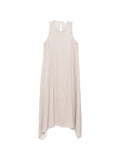 Peserico Geometric-Print Asymmetric Dress — Beige