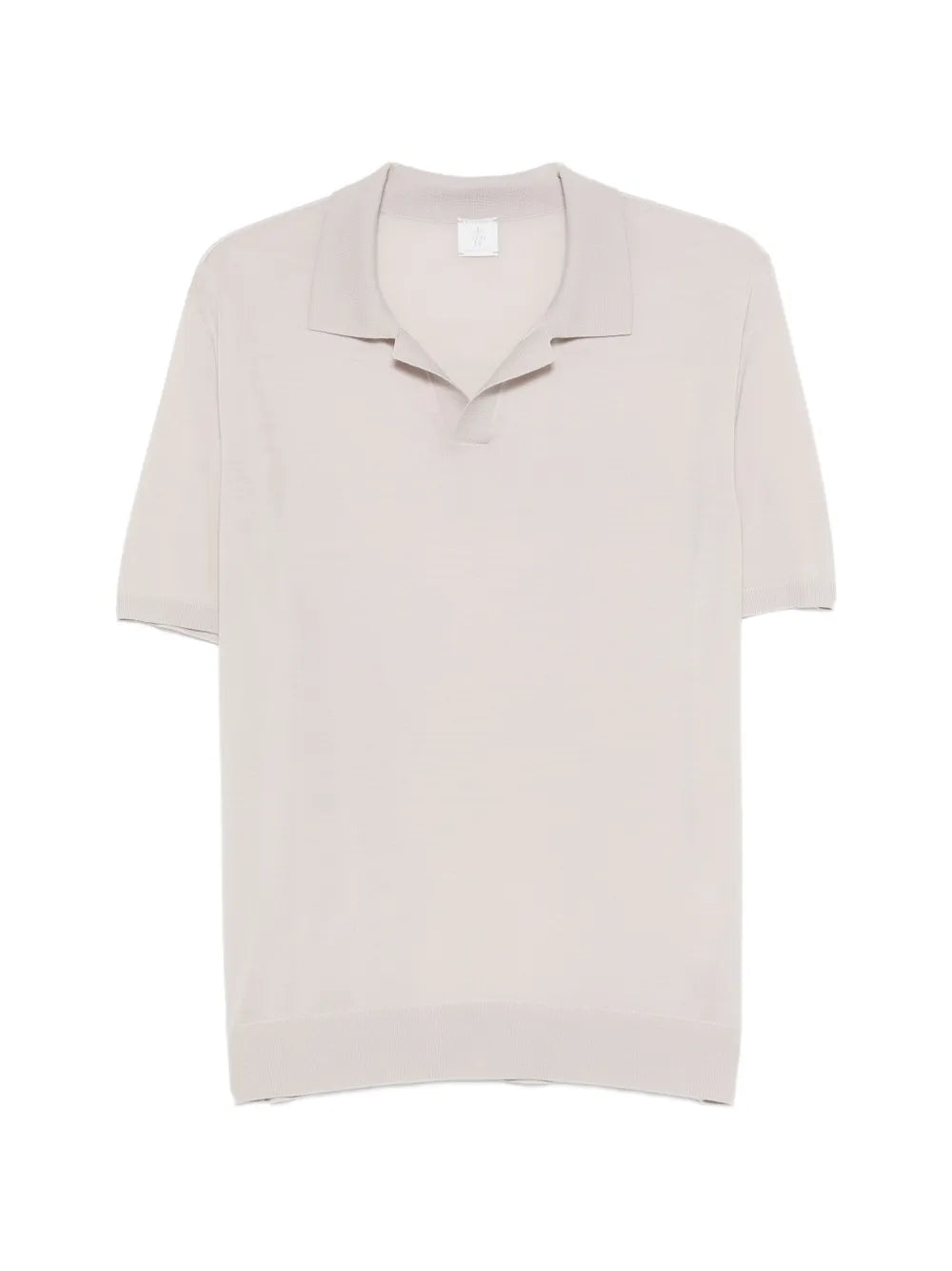 Eleventy Knitted Polo Shirt — Sand