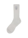 Brunello Cucinelli Ribbed Cotton Knit Socks — White