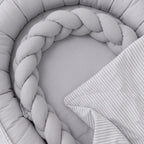 TRENZA PROTECTORA CAPAZO de COCHECITO | Algodón Gris