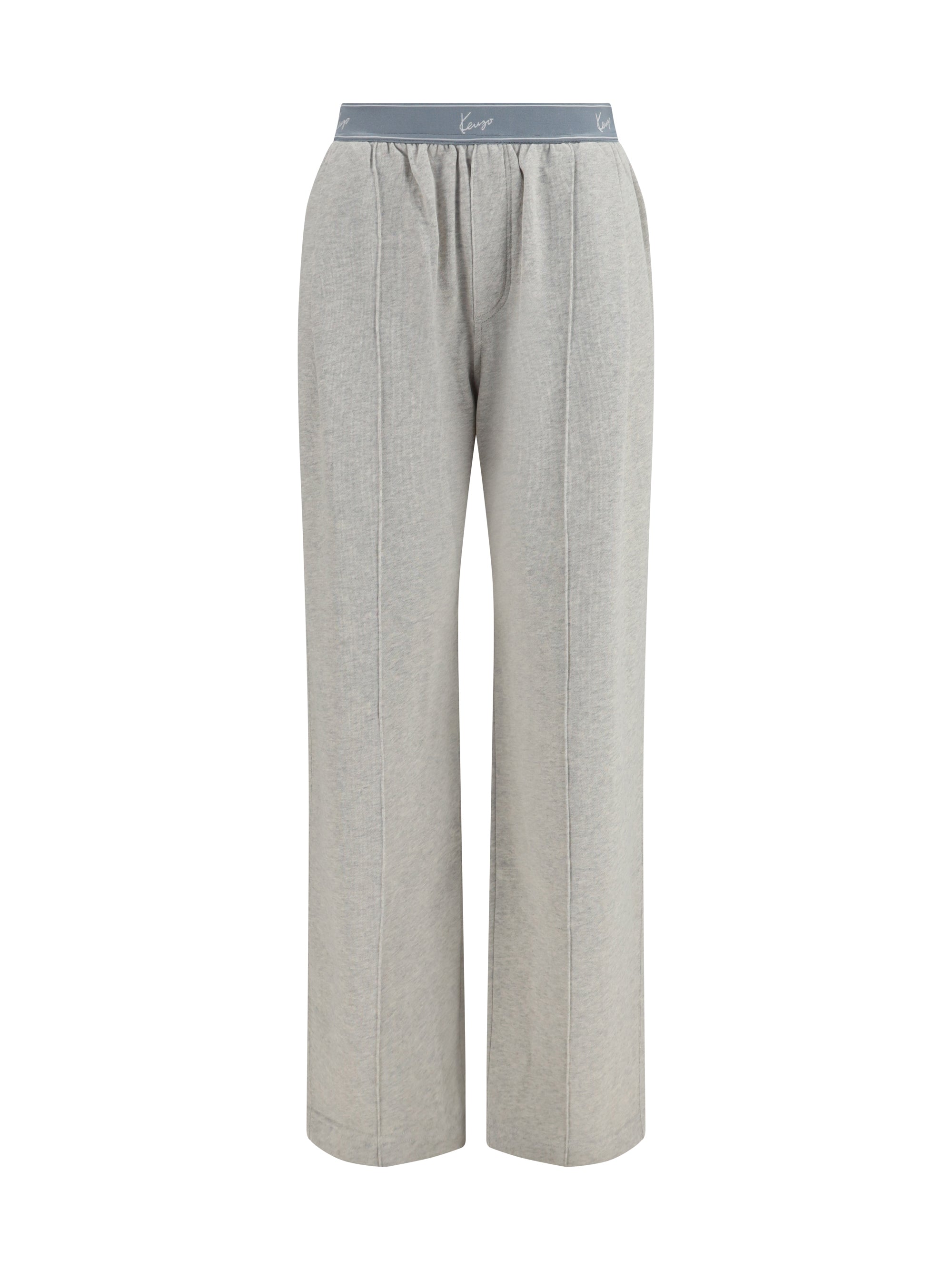 Kenzo Signature Stretch Cotton Joggers — Gray